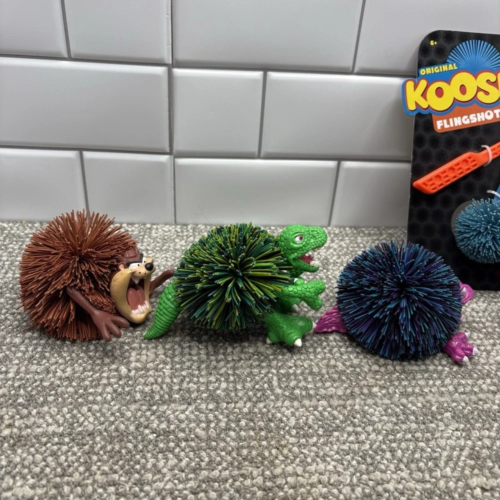 Koosh Ball Set‎ Dinosaurs Tax Plain And Sling Shot Fidget Fun VTG Toys